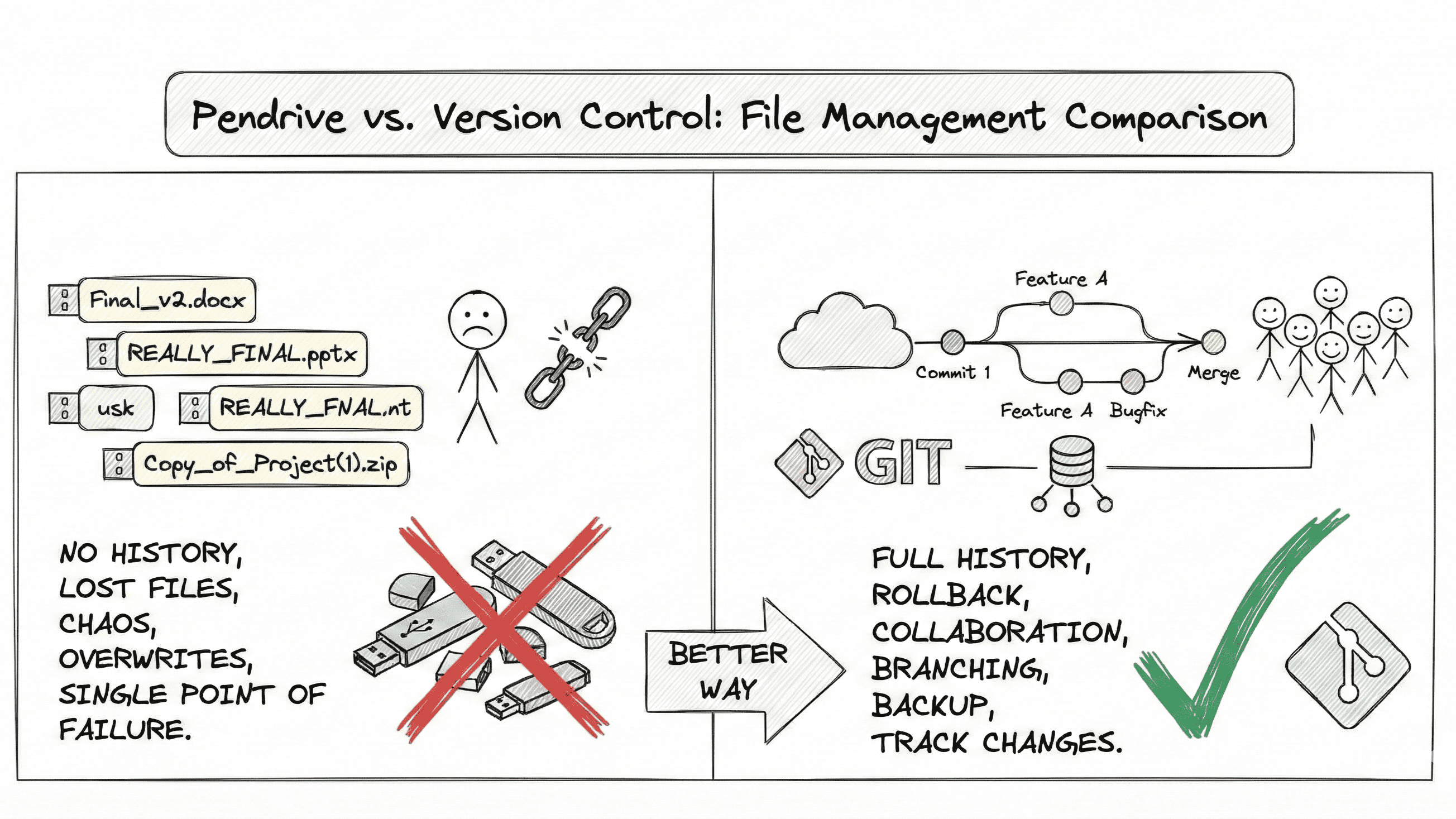 Why Version Control Exists: The Pendrive Problem